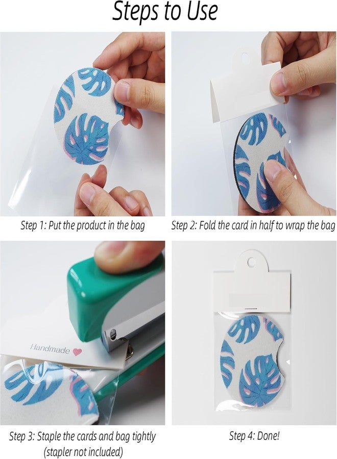 Zenomia Jewelry card for Small Business, Hanging Display Cards, Bracelet, Earring, Keychain White 50pcs(3.14x2.36in) - Image 2